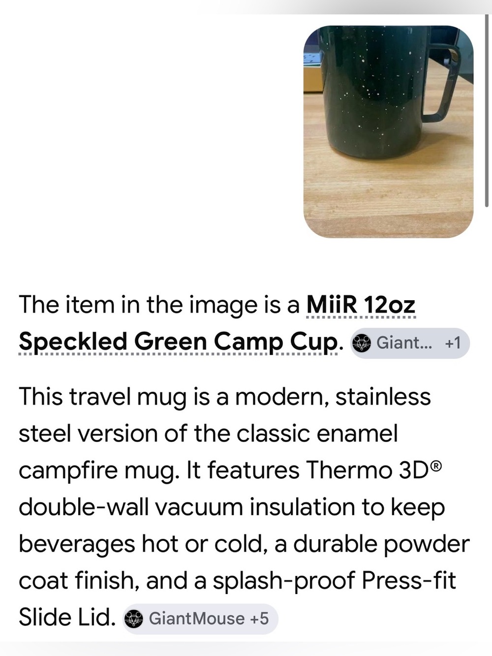 #3282**Starbucks Dark Green Speckled Travel Mug with Clear Lid - Picture 6 of 17